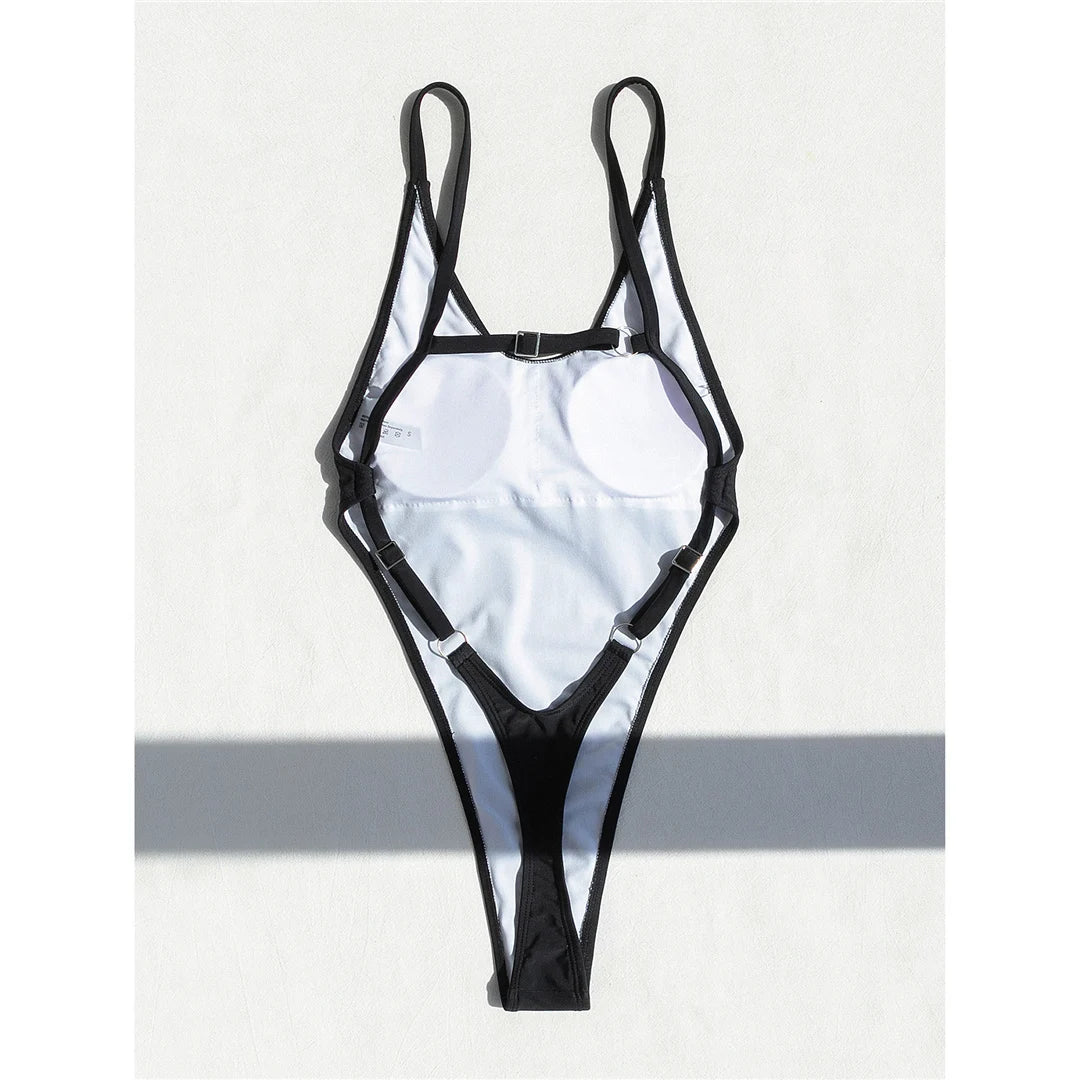 XS -L High Leg Monokini Extreme String Mini Micro Thong One Piece Swimsuit Women Swimwear Female Bather Bathing Suit