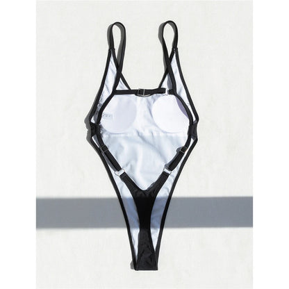 XS -L High Leg Monokini Extreme String Mini Micro Thong One Piece Swimsuit Women Swimwear Female Bather Bathing Suit