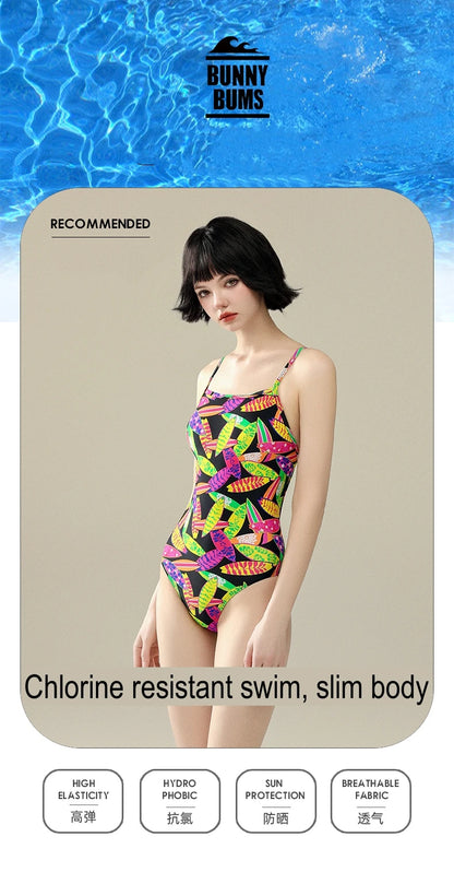 Multicolours Bunny Bum Women Swimwear One Piece Professional Swimsuits