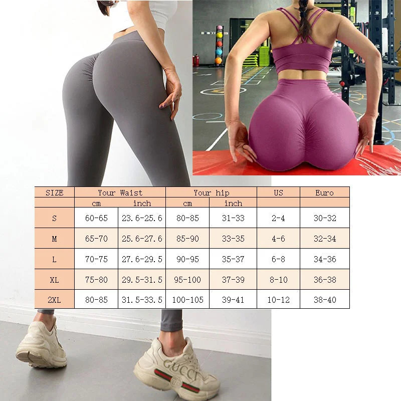Hidden Scrunch Leggings High Waisted Workout Pants for Women Seamless Butt Lifting Tummy Control Gym Yoga Tights