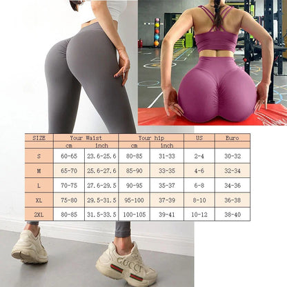 Hidden Scrunch Leggings High Waisted Workout Pants for Women Seamless Butt Lifting Tummy Control Gym Yoga Tights