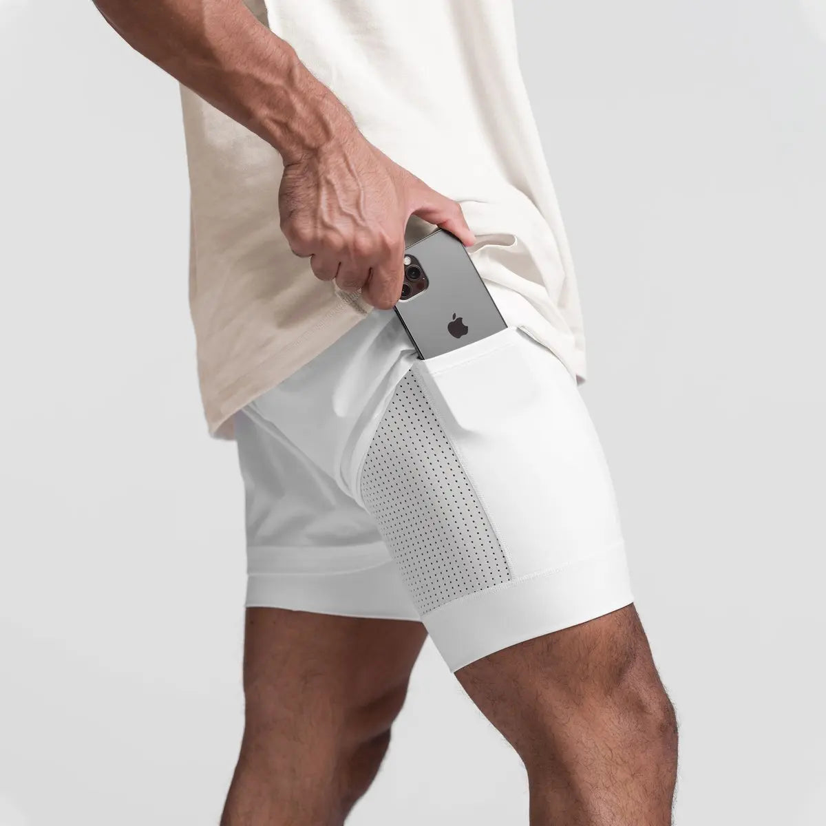 Running Shorts Male Gym Men's Shorts Crossfit 2 IN 1 Sport Shorts Homme Fitness Basketball Jogging Bodybuilding Short Pants