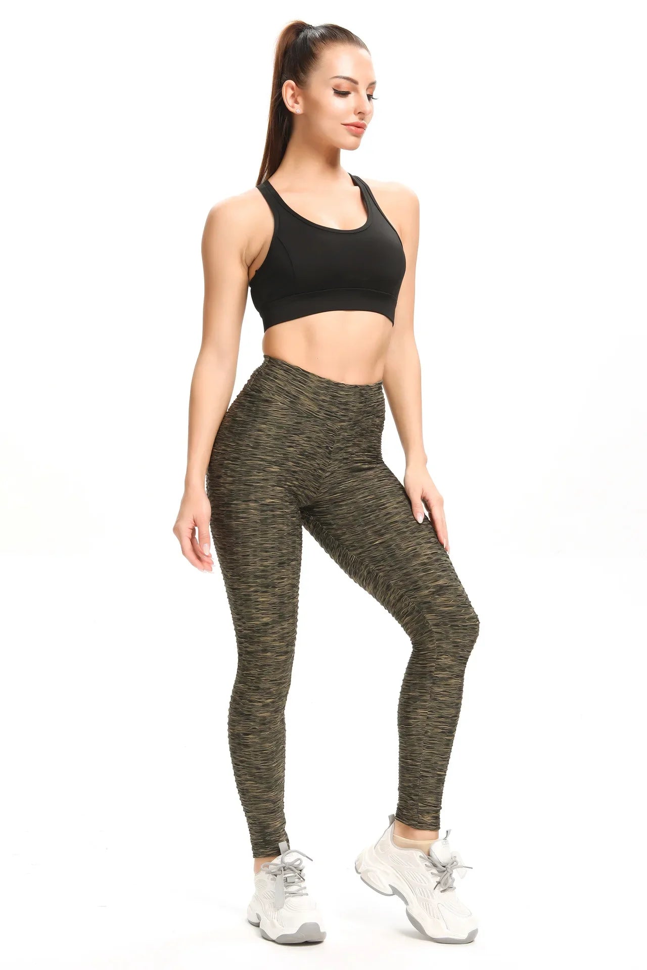 Sports Fitness Peach Lifting Hip Yoga Gym Pants Workout Booty Scrunch Butt Leggings Seamless Lift Low Waist for Women
