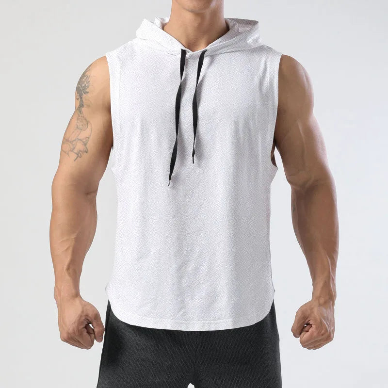 Solid Color Brand New Men's Tank Tops Vest Sleeveless Tees For Male Hooded Man Vests Tops Hip Hop Men Tank Top T shirt