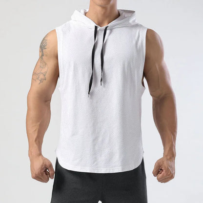 Solid Color Brand New Men's Tank Tops Vest Sleeveless Tees For Male Hooded Man Vests Tops Hip Hop Men Tank Top T shirt