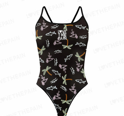 Love The Pain Women Swimsuit One-piece Comfortable Suit Functional Training Swimwear Pro Triathlon Beach Bathing Suit