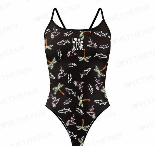 Love The Pain Women Swimsuit One-piece Comfortable Suit Functional Training Swimwear Pro Triathlon Beach Bathing Suit