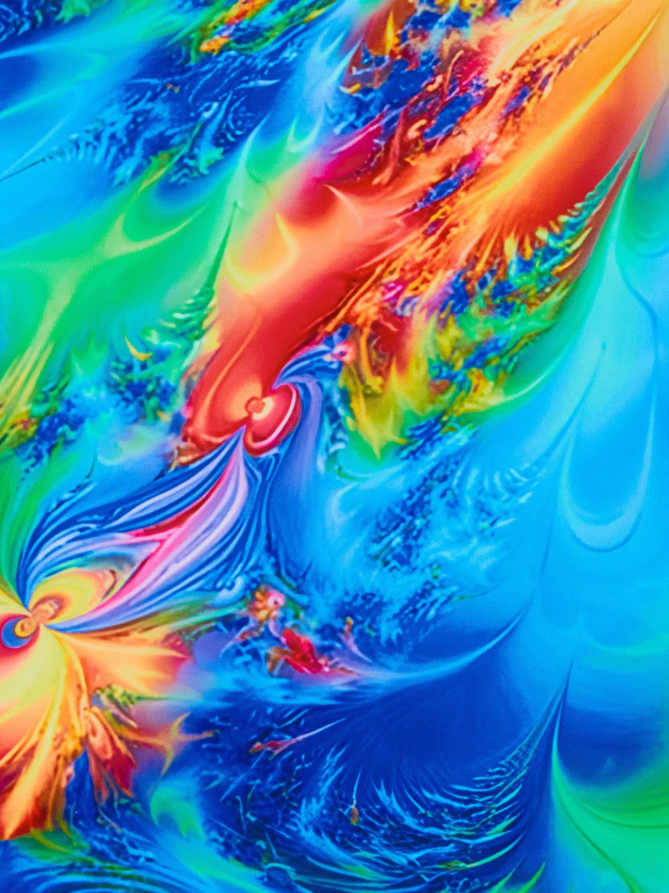 One-Piece Swimwear Kids Girl Allover Colorful Print Swimsuit Bikini Cut Bottom Sleeveless Beach Pool Toddler