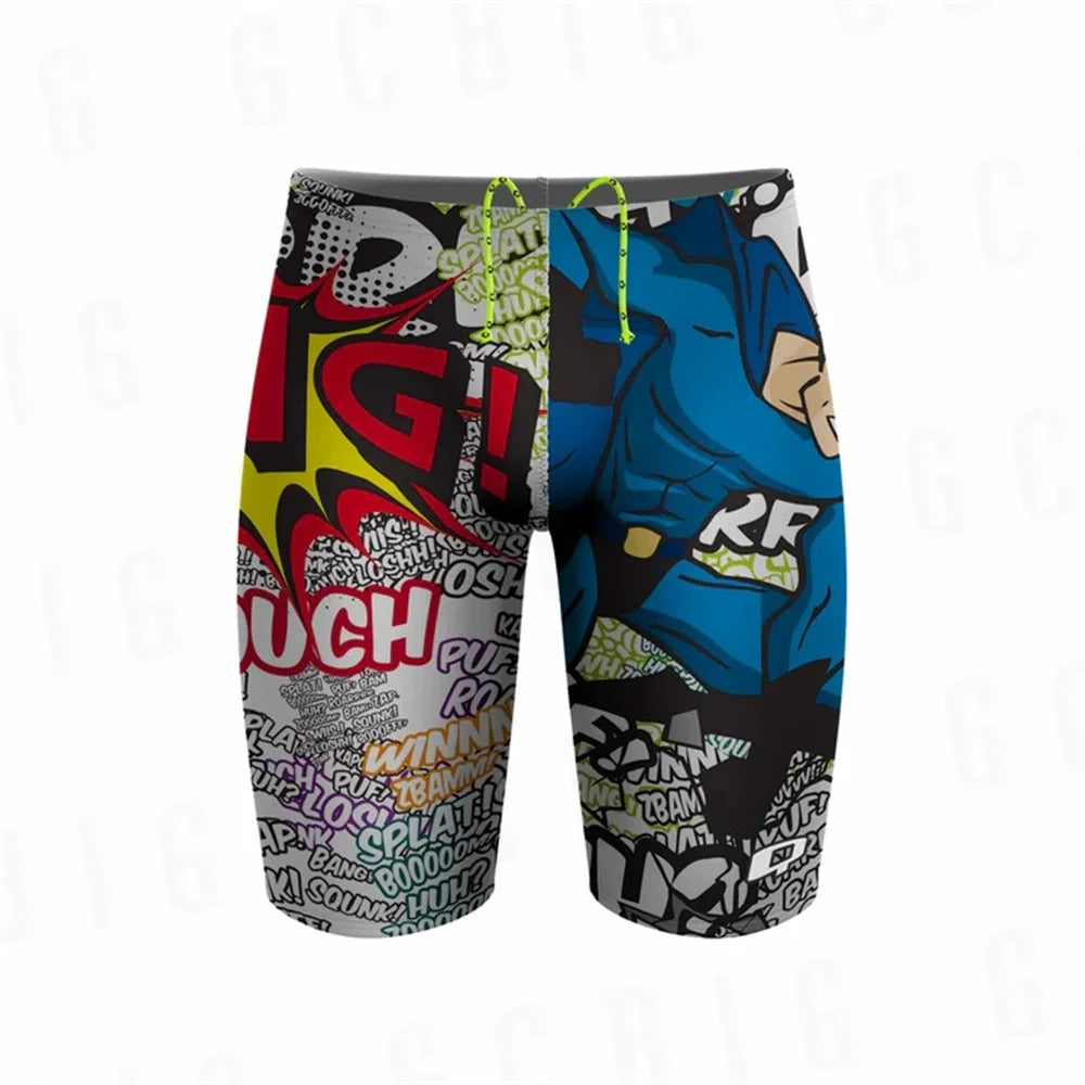 Summer Mens Beach Swimming Pants Swimwear Training Swim Shorts Trunks Swimsuits Boys Jammer Running Sports Surf Shorts Trunks