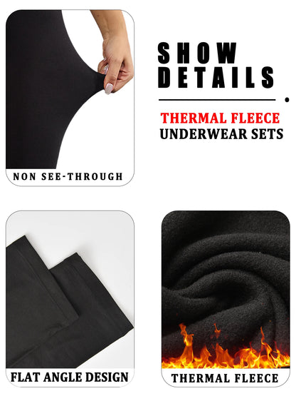 Womens Super soft  Fleece Long Sleeve Thermal Shirts for Women Cold Weather Womens Thermal Underwear Tops Base Layer