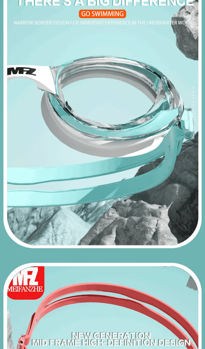 Small Frame Waterproof Anti-fog Adjustable Swimming Goggles for Men and Women