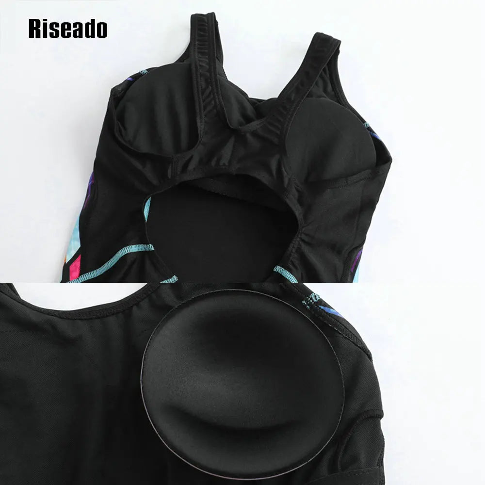 Boyleg One Piece Swimsuit Women's Swimwear Racerback Bodysuit Slim Solid Rash guard Sporty Swimming Suit For Young Girls