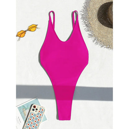 XS -L High Leg Monokini Extreme String Mini Micro Thong One Piece Swimsuit Women Swimwear Female Bather Bathing Suit