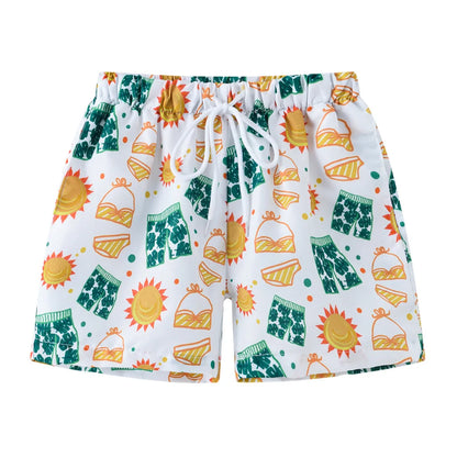 Summer Baby Boys Swimming Trunks For 2-8Years Kids Beach Shorts Cartoon Pattern Swimsuit Shorts Baby Bathing Suit Swimwear