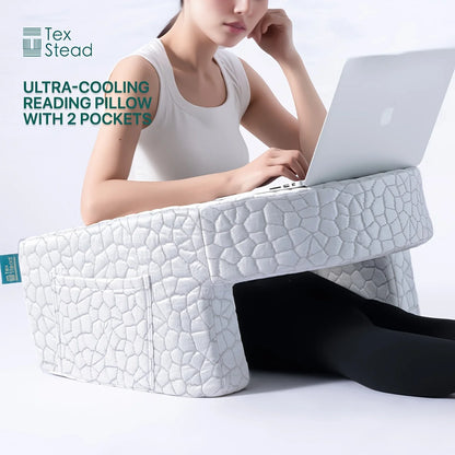gaming armrest pillow, memory foam reading pillow, oversized support cushion, removable washable cover,,long session support,