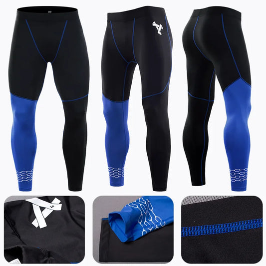 Mens Tight Gym Compression Pants Quick Dry Fit Sportswear Running Tights Men Legging Fitness Training Sport Gym Leggings
