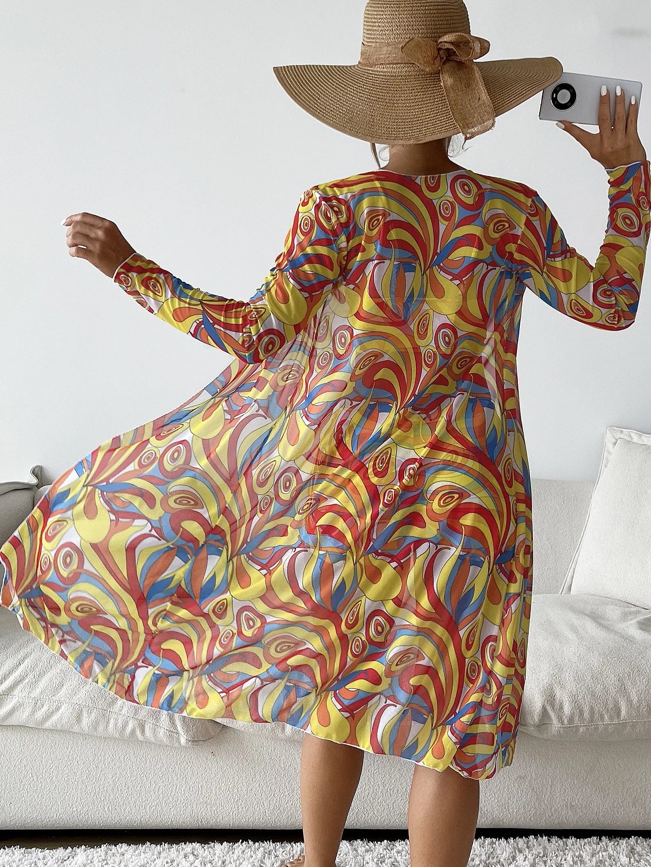 3 Pieces  Print Bikini Women High Waist Swimsuit Cover Up Swimwear Female Lady Bathing Suit Swimming Summer Beachwear