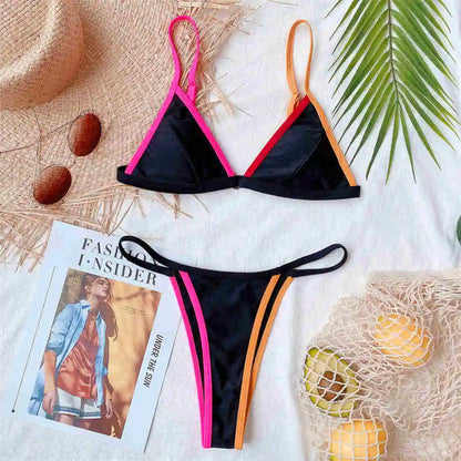 Bikini Women Swimwear Female Swimsuit Two-pieces Bikini set High Leg Cut Thong Bather Bathing Suit Swim