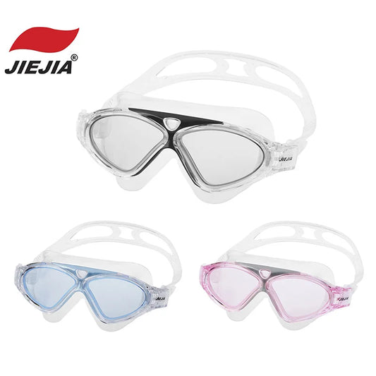 Big Frame Professional Swimming Goggles for Men Women Swim Glasses Anti-fog HD Waterproof Silicone Adult Diving Eyewear