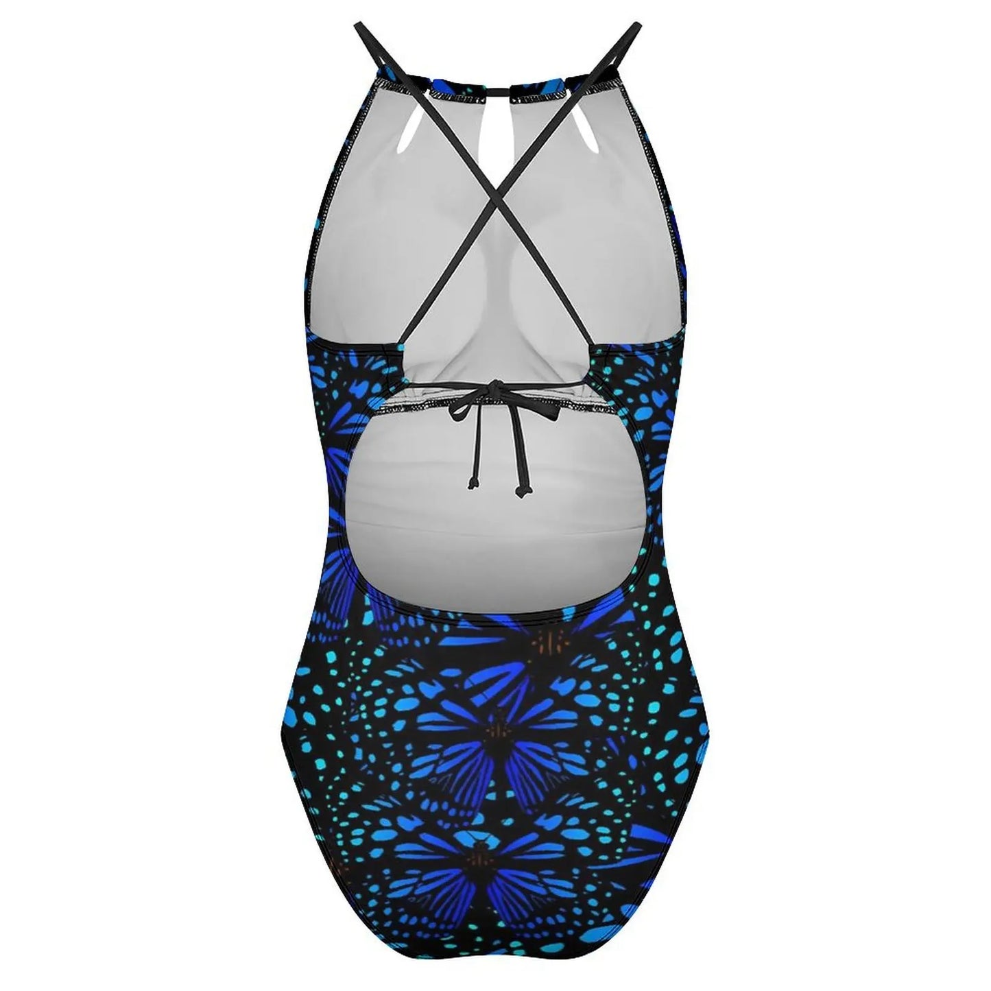 Blue Butterfly Swimsuit Cute Animal Push Up Swimwear One Piece Beach Bathing Suits Swimsuits Sexy Design Beachwear Plus Size XXL