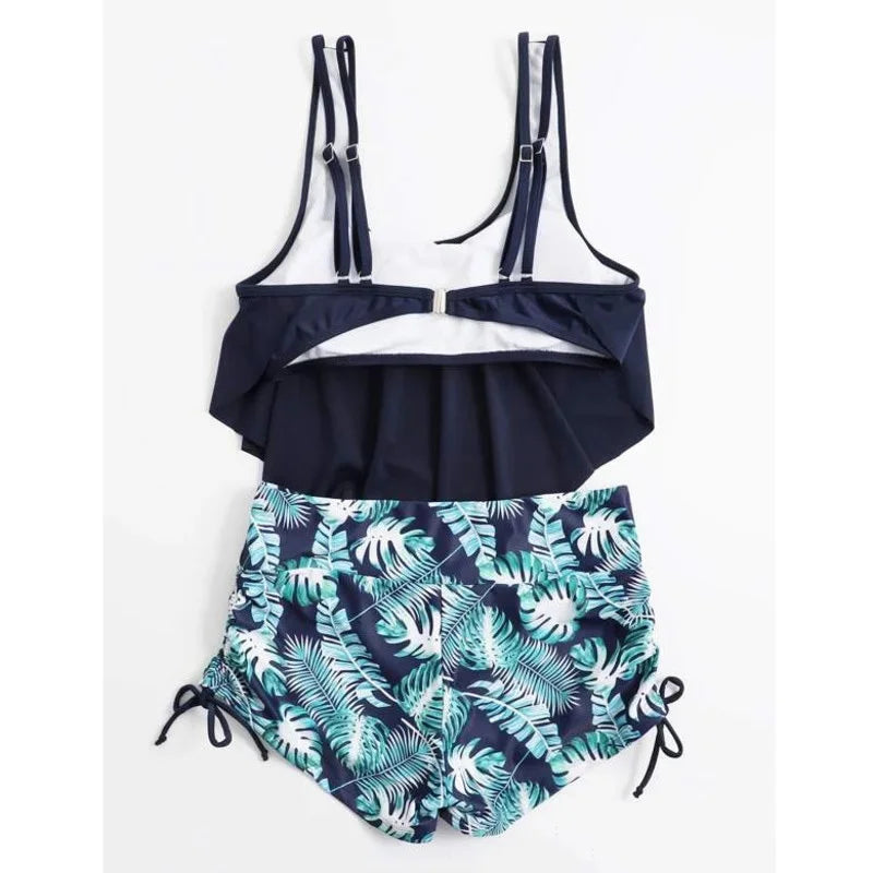 Summer Print Swimsuit Tankini Sets Female Swimwear Sports Beach Wear Two-Piece Girls Bathing Suits Pool Women Swimming Suit
