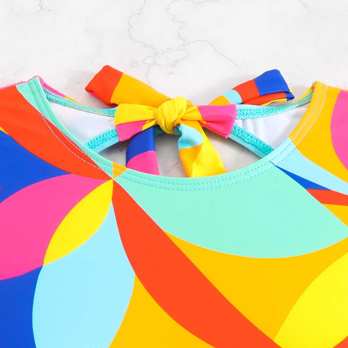 Color Block Swimsuit One Piece Backless Printed Swimwear Women Bathers Bathing Swimming Swim Suit Padded Beachwear Summer