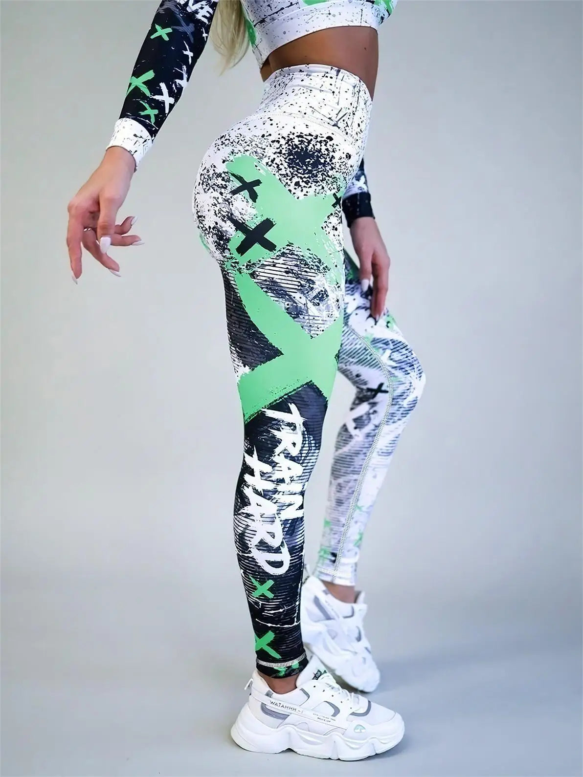 Printed Yoga Pants Women's Sports Fitness Leggings High Waist Tight Sport Pants Clothes Sport Women Fitness Push Up