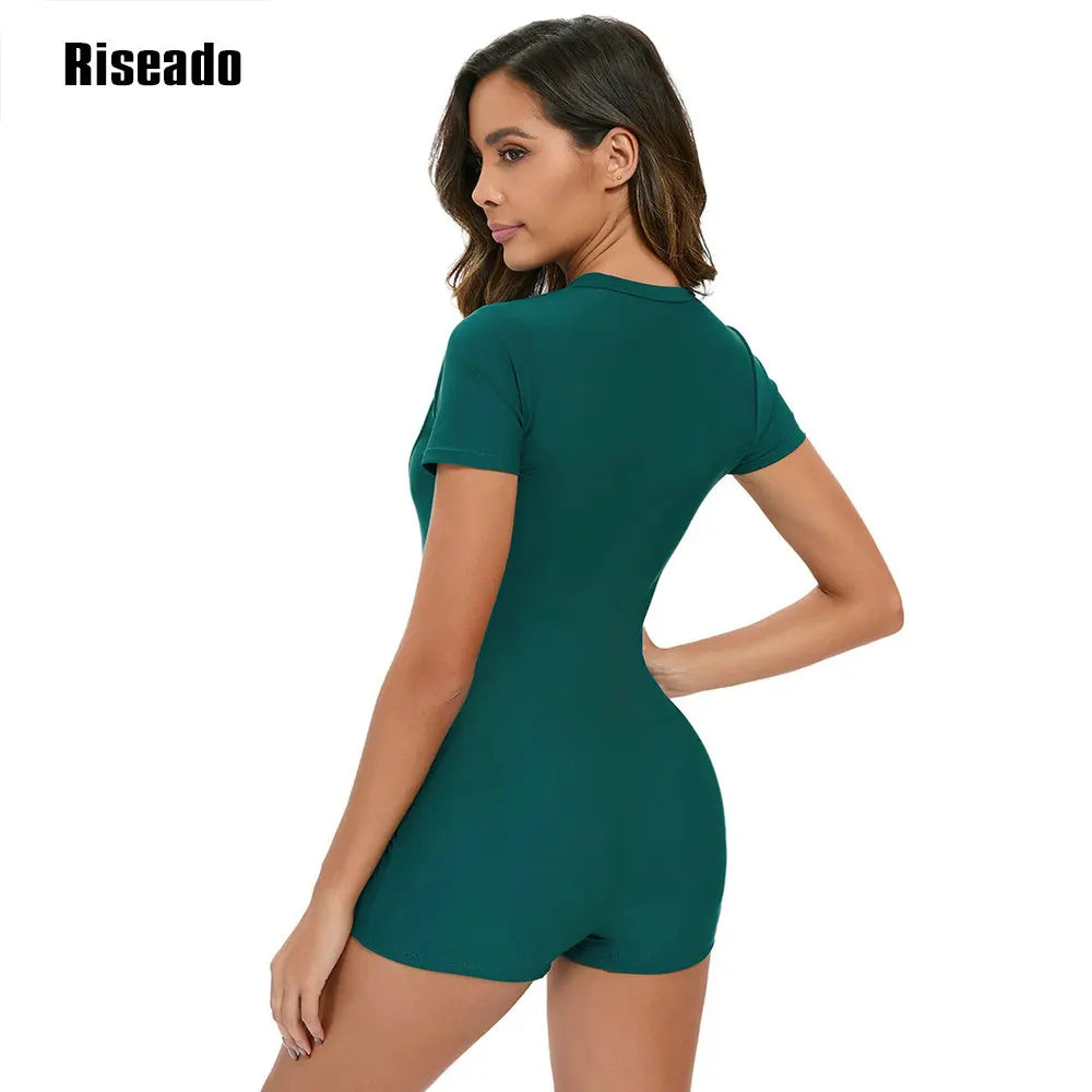 Short Sleeve Rash Guard Sports Swimwear One-pieces Swimsuits  Women Swimming Suit Shorts Bathing Suits Summer Short Sleeve Bathing Suits