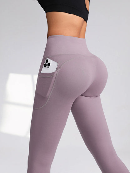 S-2XL Autumn Pockets Gym Leggings Women Push Up High Waist Running Outdoors Sports Leggings Women Activewear Stretch Pants