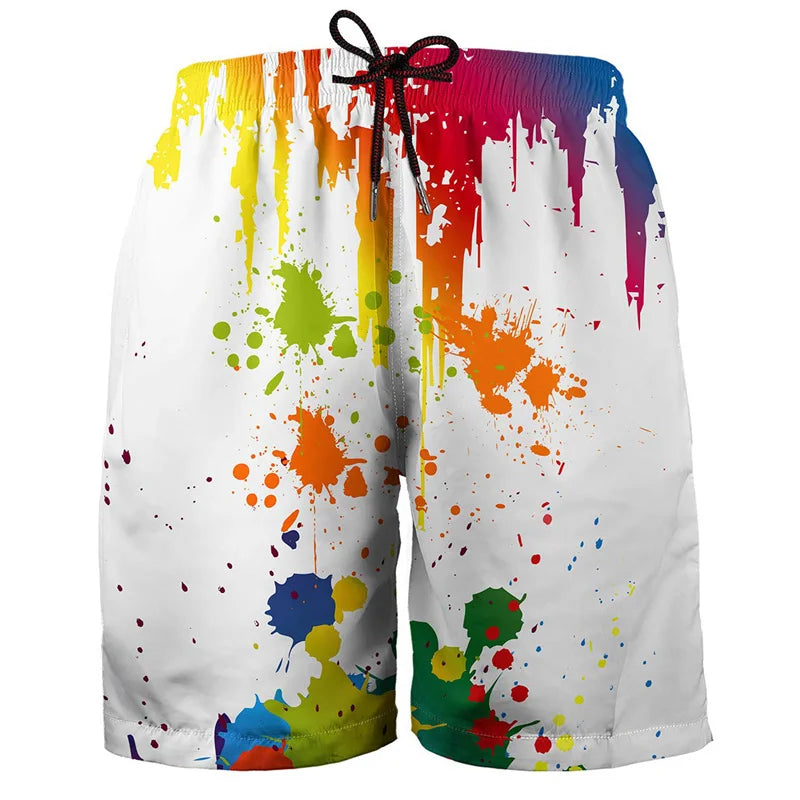 Hawaiian 3d Print Plants Beach Shorts For Men Boys Quick Dry Surf Board Shorts Bathing Suit Casual Summer Swimming Trunks