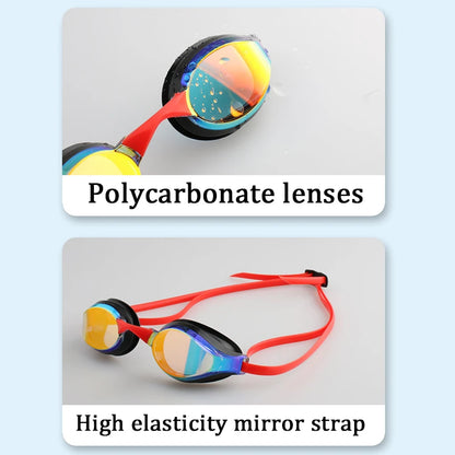 Professional competition goggles, electroplating, anti haze, waterproof, UV resistant, silicone, diving goggles, racing goggles.