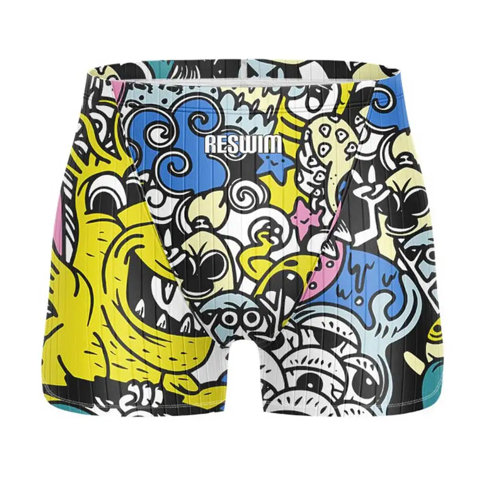 Funny Swimming Trunks Swim Jammer Swimsuit Shorts Summer Men's Athletic Training Swimwear Boys Surfing Pants Beach Tights Shorts