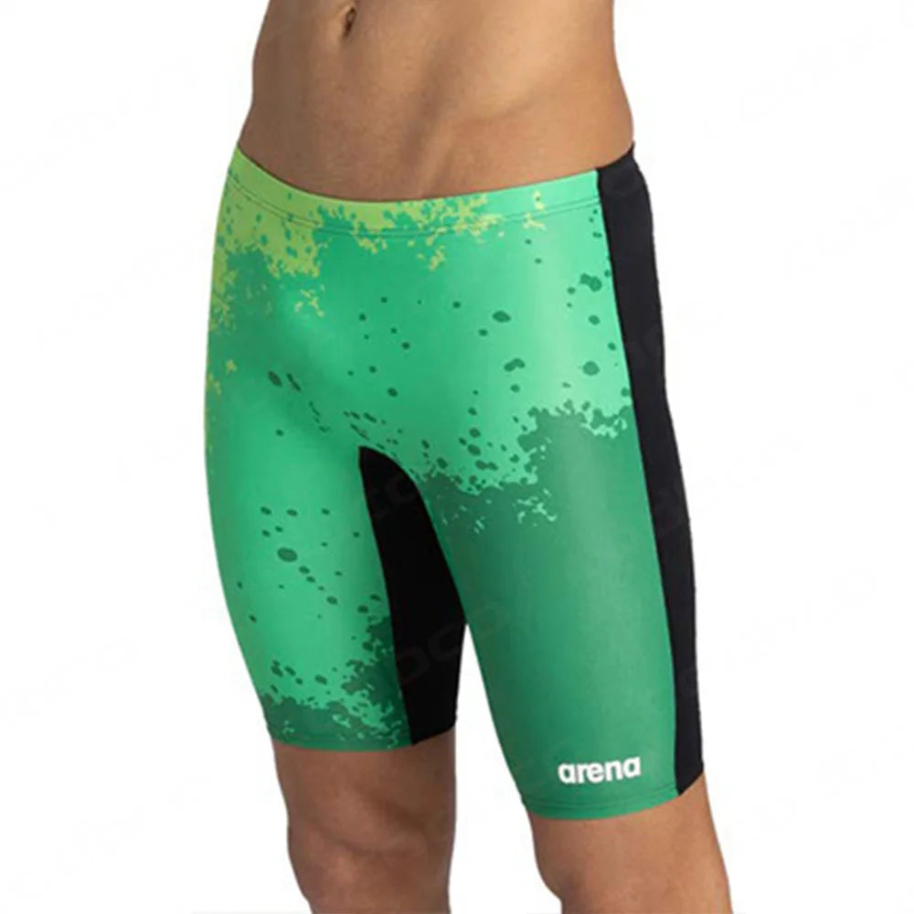 Summer Men's Swim Jammer Swimsuit Swimming Trunks Shorts Beach Tights Swim Pants Quick Dry Sports Running Surfing Diving Shorts