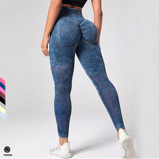 Women Leggings Washing Yoga pants Bubble Butt Push Up Fitness Legging High Waist Scrunch Tights Gym Seamless Leggings