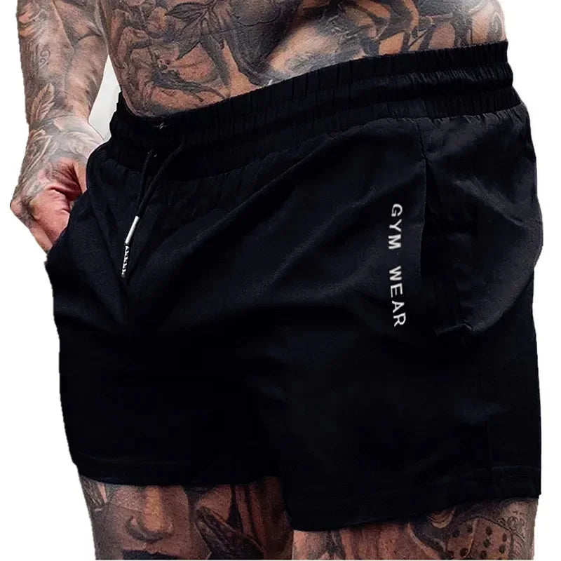 Summer Gym Fitness Men's Shorts Woven sweatpants Thin Fashion Men Marathon Running Shorts Sports Breathable Training Pants