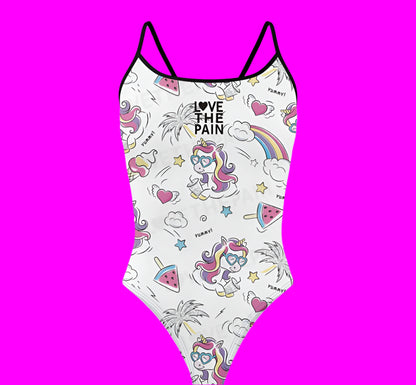 Love The Pain Women's  Bikini Thin Strap Triangle Swimsuit Competition Swimsuit Summer Function Training Print Bathing Suit