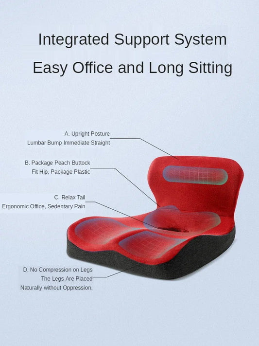 Upgrade "L" Shape Memory Foam Orthopedic Cushion Comfort Ergonomic Design Back Coccyx Pillow Car Seat Office Chair Pain Relief