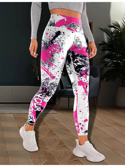 Printed Yoga Pants Women's Sports Fitness Leggings High Waist Tight Sport Pants Clothes Sport Women Fitness Push Up