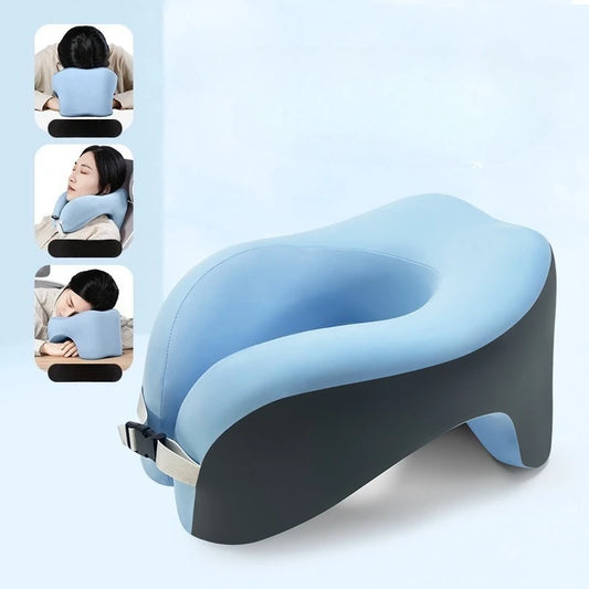 Travel Pillow U-Shape Pure Memory Foam Neck Pillow For Airplane Office Nap Cervical Pillows Flight Sleeping Head Neck Support