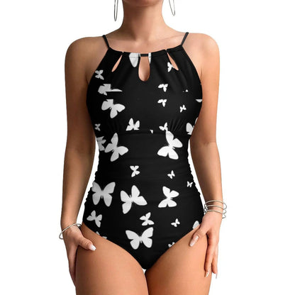 Butterfly Swimsuit Colorful Animal Women Swimwear One-Piece Stylish Swimsuits Holiday Pool Push Up Cut Out Beach Outfits