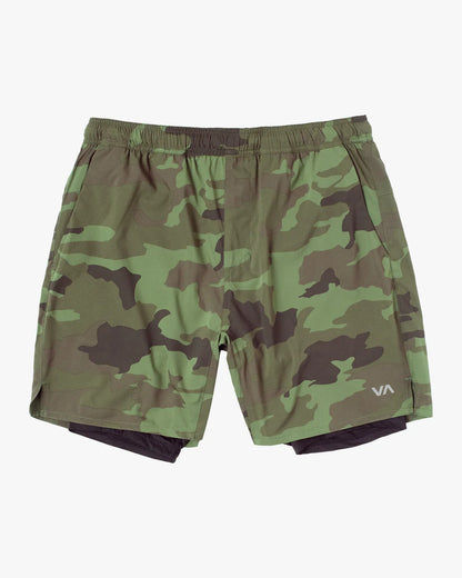 Camouflage Fashion Breathable Training Fitness Men's Shorts 2 IN1 Double Gym Male Bodybuilding Sports Elasticity Shorts