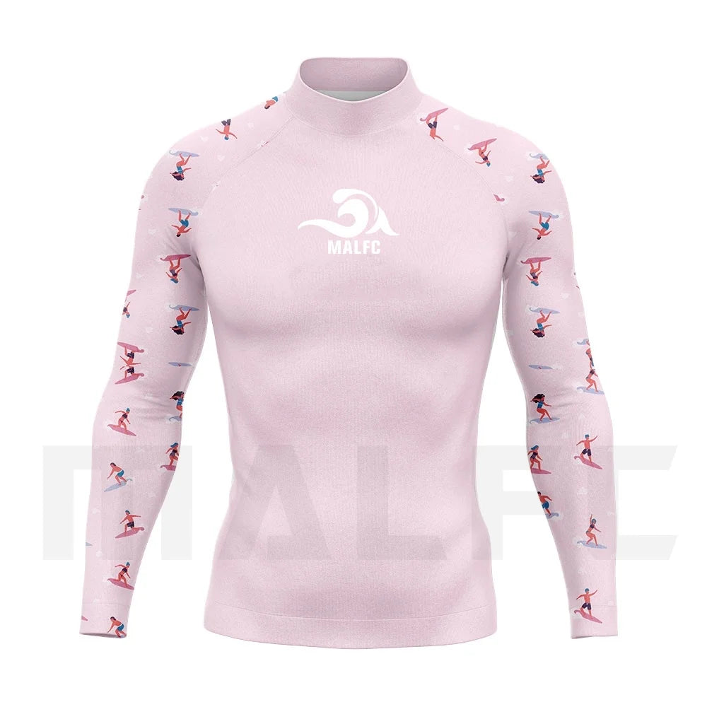 MALFC Rash guard for men Surfing Clothes Swimsuit Rashguard Surf Wear UPF 50 Water Sport Long Sleeve T-shirt Swimwear snorkeling