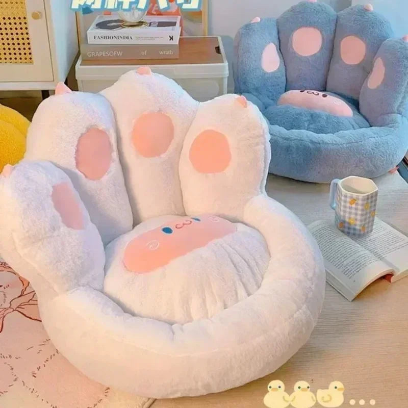 Thick Warm Floor Sofa Cushions PuTuan Cushion Floor Lazy Sofa Household Plush Tatami Waist Cushions Seat Cushion Cat Paw Shape