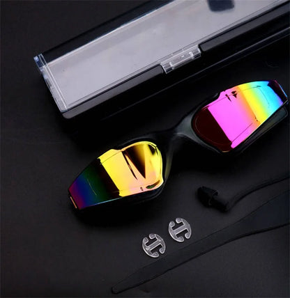 Professional Swimming Goggles for Men and Women, Silicone Anti-Fog, UV Adjustable, Multicolor Swimming Glasses with Earplug