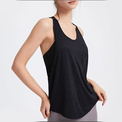 Women Gym Tops Sleeveless Yoga Tops Vest Sports Top Fitness Sport Shirt Gym Yoga Tops Female Yoga T-Shirts Loose