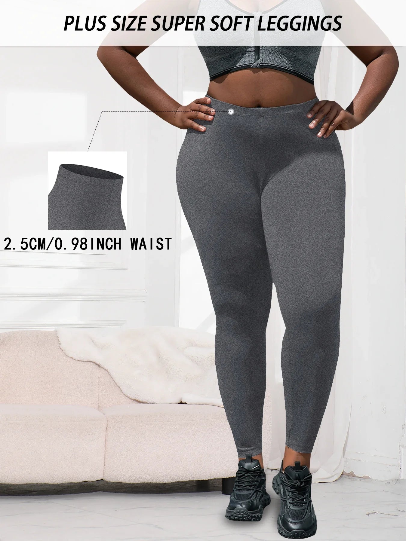 Plus Size Super Soft Sport Leggings For Women  No See Through Workout Running Yoga Athletic Leggings
