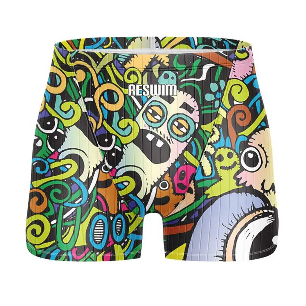 Funny Swimming Trunks Swim Jammer Swimsuit Shorts Summer Men's Athletic Training Swimwear Boys Surfing Pants Beach Tights Shorts
