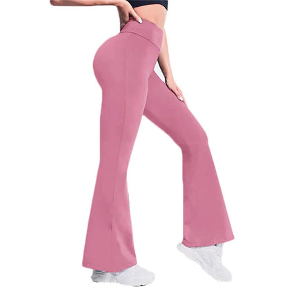 Soft High Waisted Tummy Control Workout Yoga Pants Butt Lifting Flare Leggings for Women Wide Leg Flared Yoga Pants