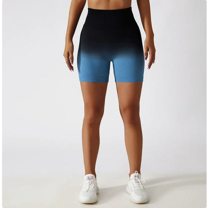 Summer Seamless High Waist Yoga Shorts Butt Lift Cycling Shorts Gym Shorts Women Pants Breathable Tie-dye Sports Leggings Women