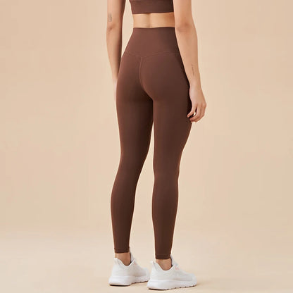 Nylon Winter Warm Leggings Yoga Gym Women's Pants Invisible Waist Pocket Soft Elastic High Waist Woman Clothing